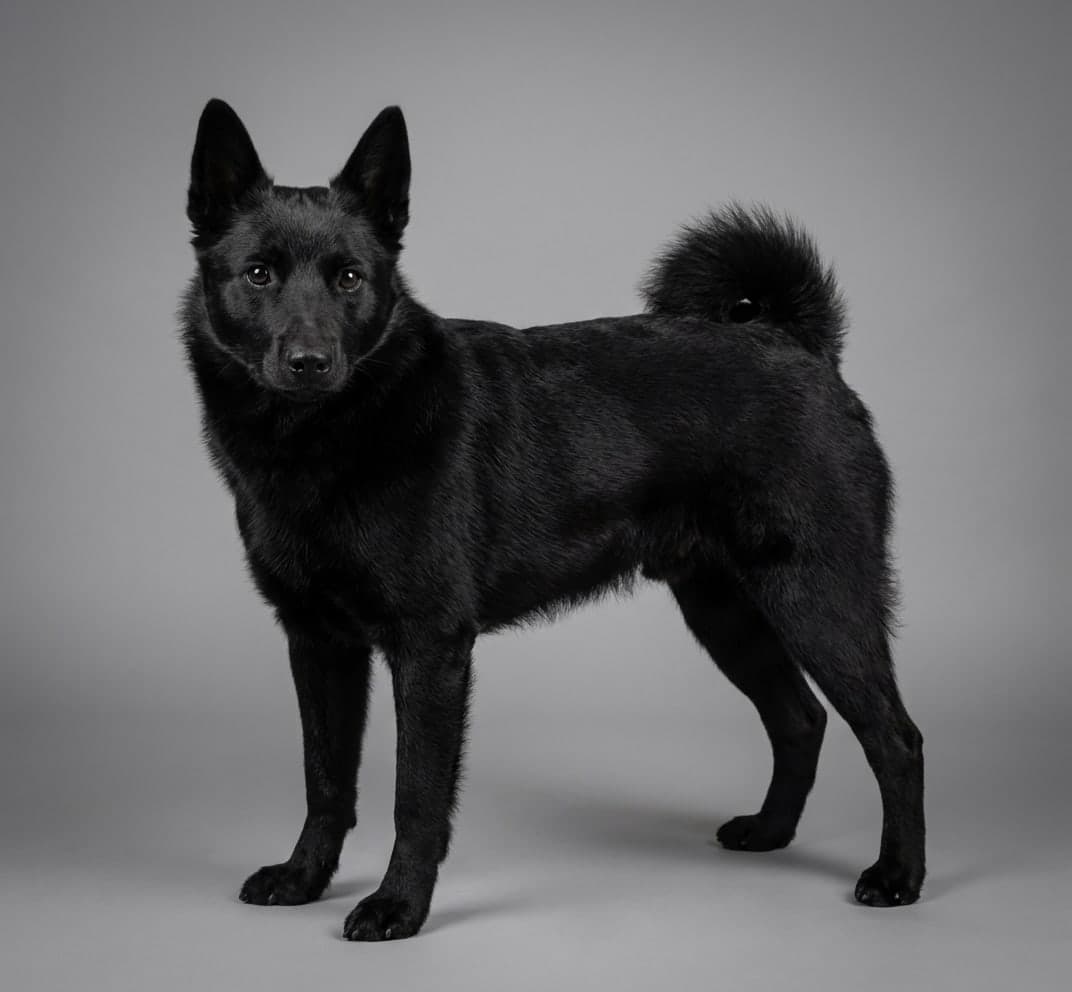 Black Norwegian Elkhound dog