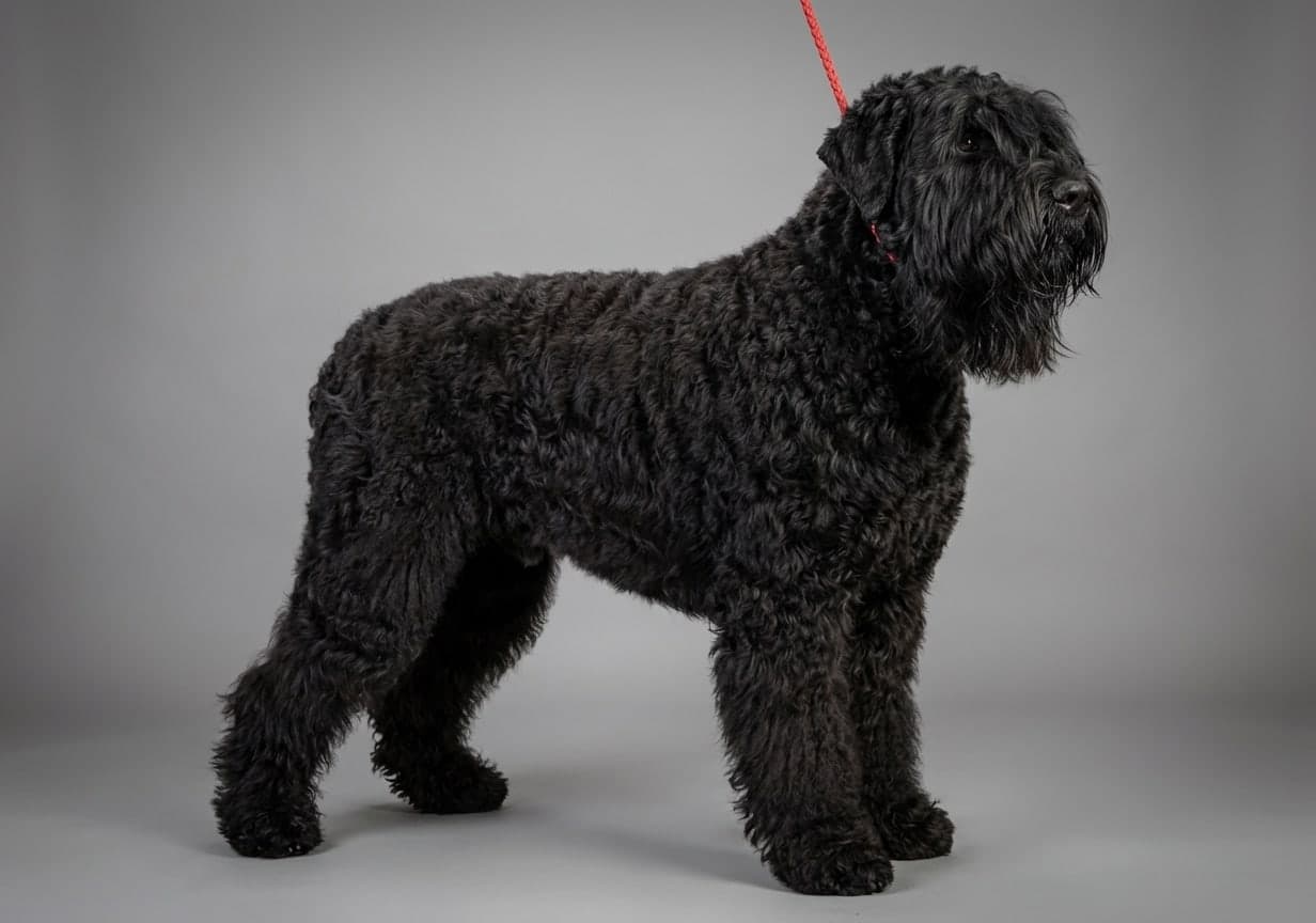 Black Russian Terrier dog