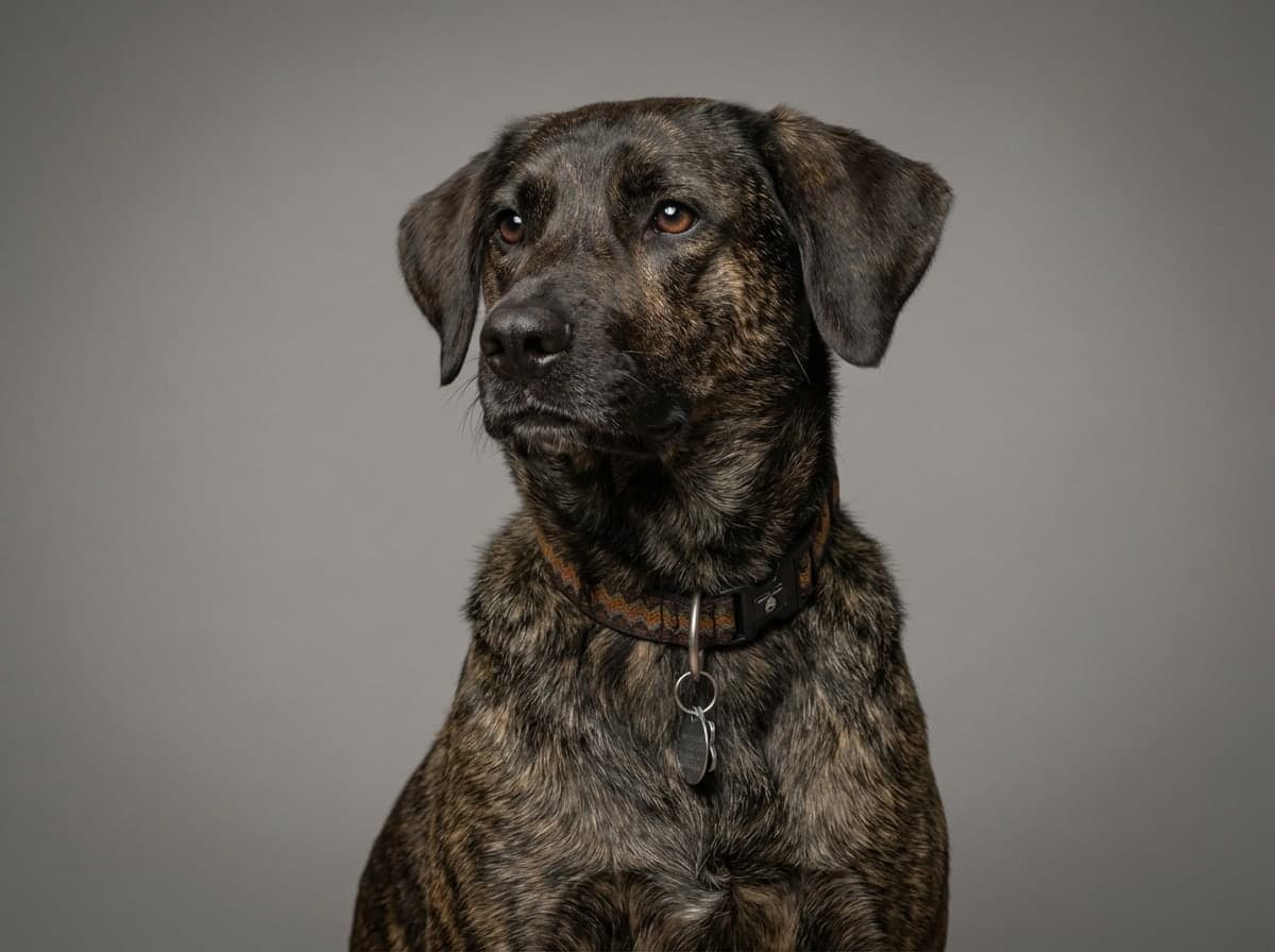 Treeing Tennessee Brindle dog