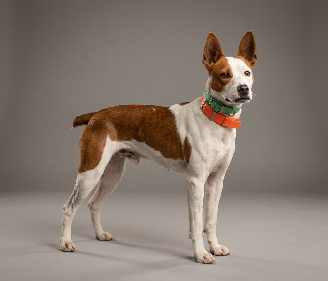 Treeing Feist dog